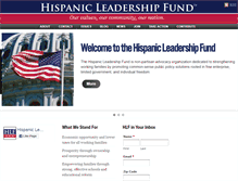 Tablet Screenshot of hispanicleadershipfund.org